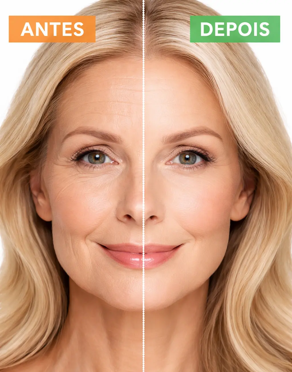 Resultado do tratamento Rosa Oriental - Antes e Depois